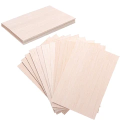 Paquet de 15 planches de bois non finies, planches fines en bois pour maison, avion, bateau, soleil, arts et artisanat, ornements de bricolage