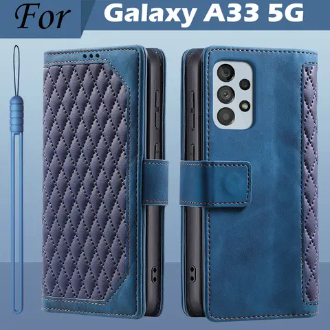 For Samsung Galaxy A33 5G case magnetic flip Leather stand wallet Cover on For Samsung A33 case Coque Samsung A33 phone case