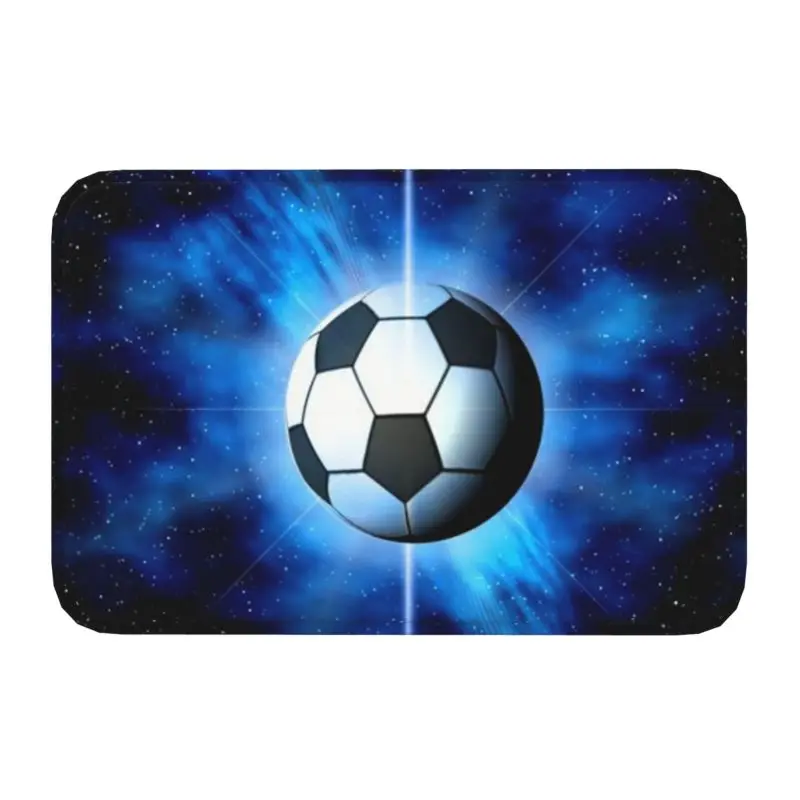 Football Space Abstract Front Door Mat Anti-Slip Outdoor Absorbent Soccer Ball Doormat Floor Bathroom Entrance Rug Carpet