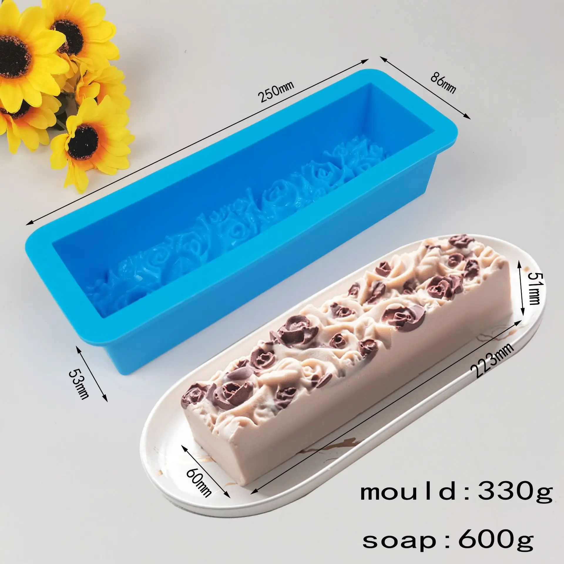Silicone Soap Mold in Multiple Sizes