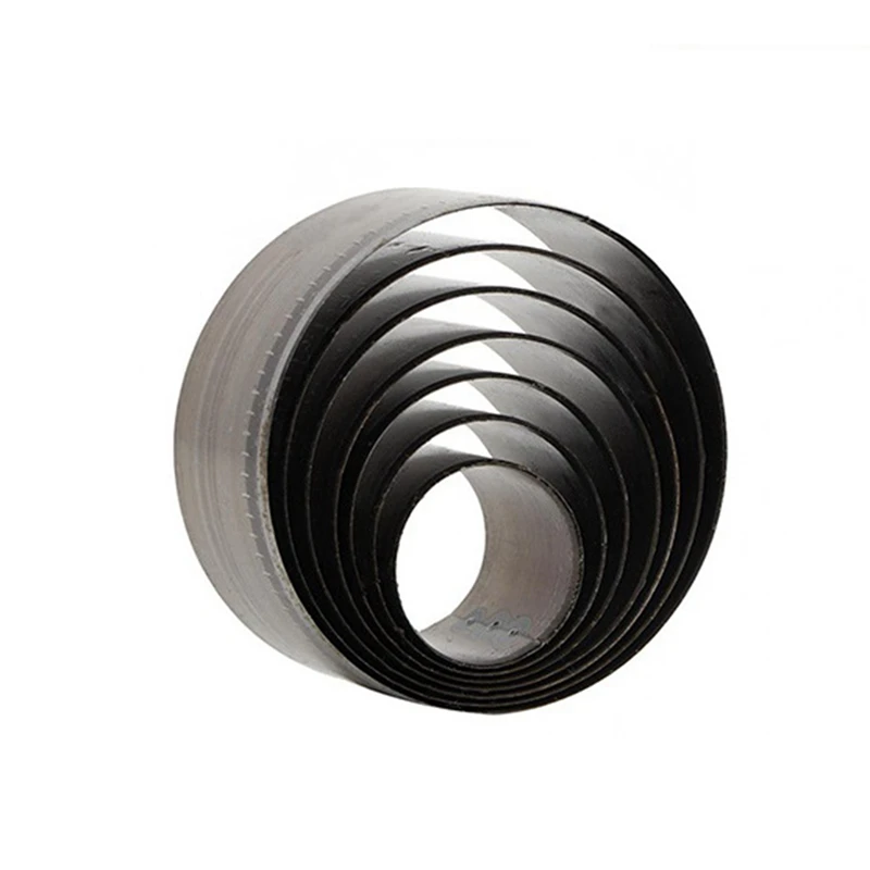 7Piece Short Scalp With Punching Leather Round Knife Tool DIY Hand Drilling Steel Round Punch Belt Punching Hole Silver