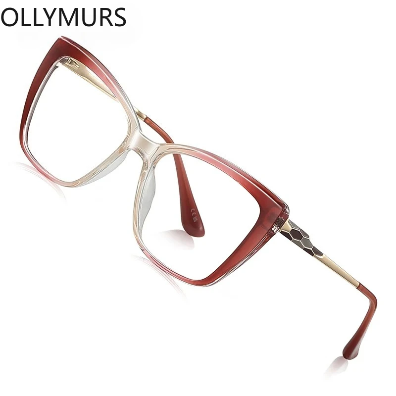 OLLYMURS новая большая оправа с бабочкой, модный и уникальный дизайн, фотохромные очки с защитой от синего света, настраиваемые по рецепту