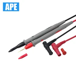 Universal multimeter pen, copper tip, 1mm fine tip, with 4mm banana plug, 1000V, 2pcs alligator clips