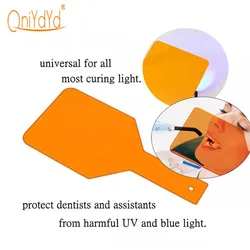 1Pc Dental Shade Board Eye Protector Hand Held Shield Plate Dentistry Lab Light Curing Lamp Filter Dentist Clinic Tool Shield