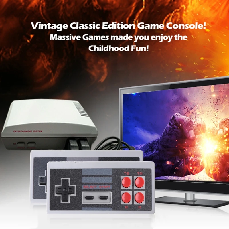 4 Button Controller Gamepad For Coolbaby TV Handheld Video Game 9 Pin Console