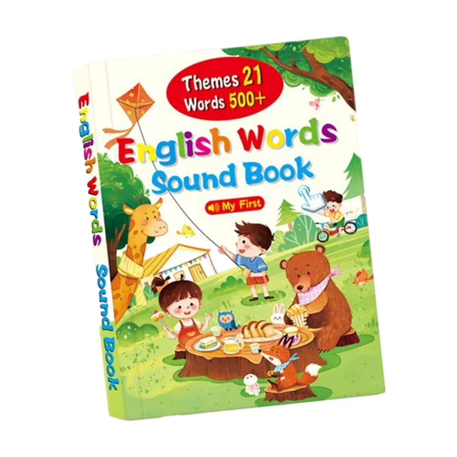 First English Words Sound Book Interactive Talking Book Early Education Language Learning Toy for Kids Home School Travel