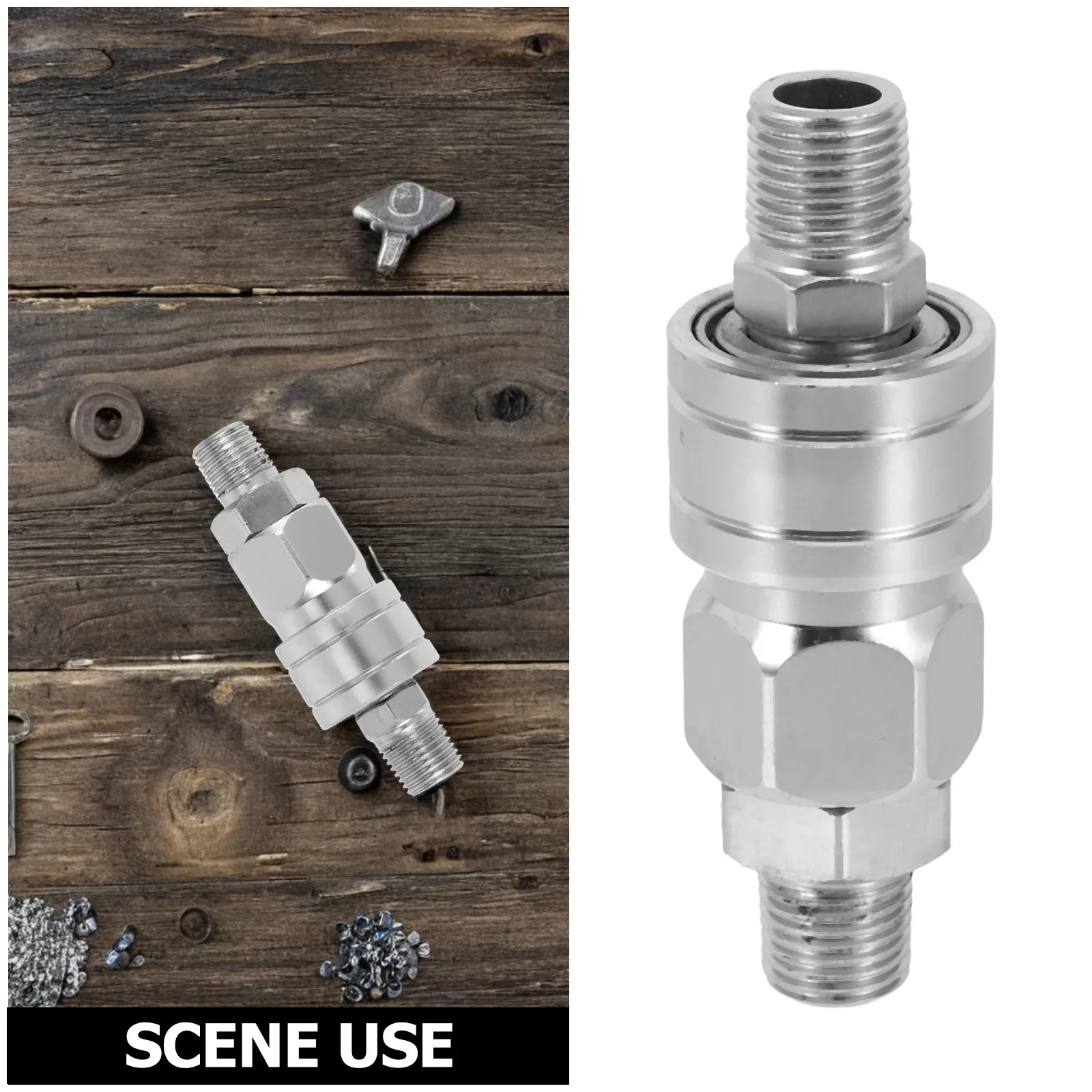 Self-Locking Hydraulic Quick Coupler for Pneumatic Tools & Air Hose – High-Strength Alloy Steel