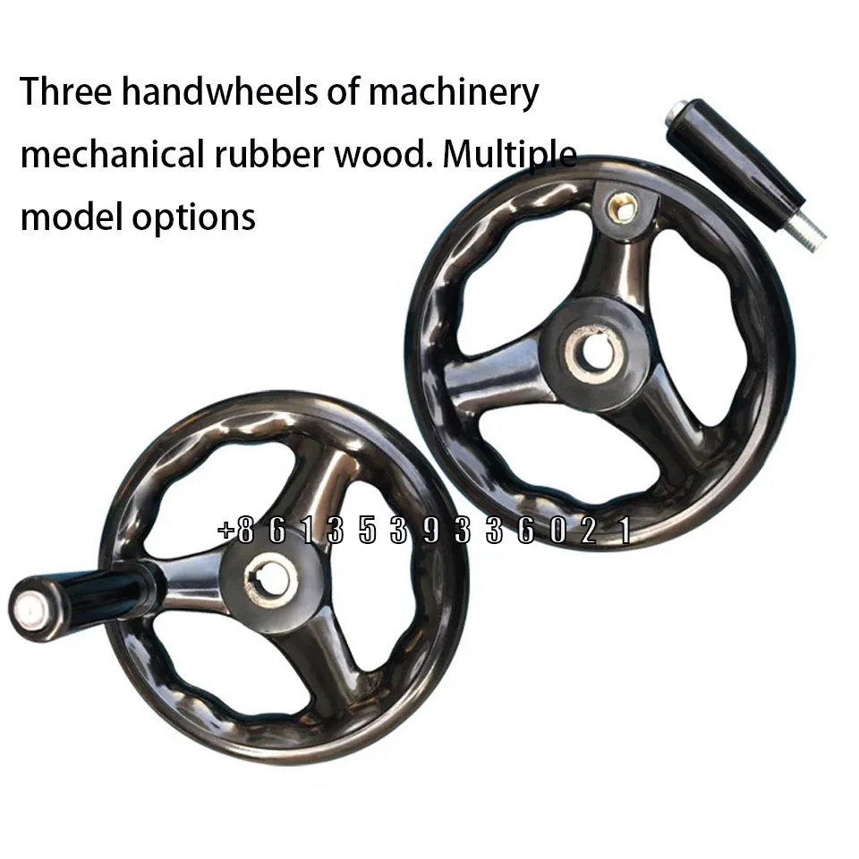 Cnc Machine Tool Plastic Wood Three Hand Wheel Round -shaped Fate Hand Wheel Milling Machine Rotating Hand -shaking Handle 100