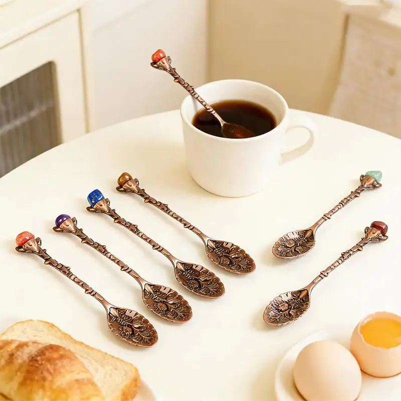Hot Sale Natural Crystal Tumbled Stone Spoon Magic Energy Divination Gift Home Decor Graduation Gift