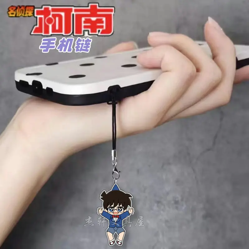 Detective Conan Animation Cartoon Haibara Ai Mori Lan Phantom Thief Kid Amuro Toru Conan Mobile Phone Chain Lanyard Wholesale