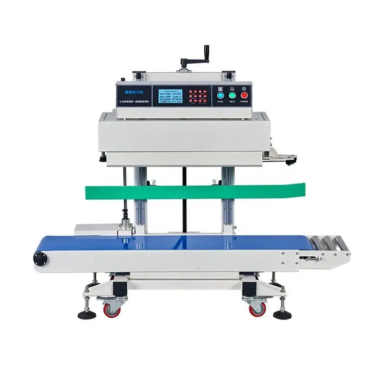 

280MB Automatic Band Sealer Vertical Rice Pet Food Plastic Pouch Bag Continuous Heat Sealing Machine