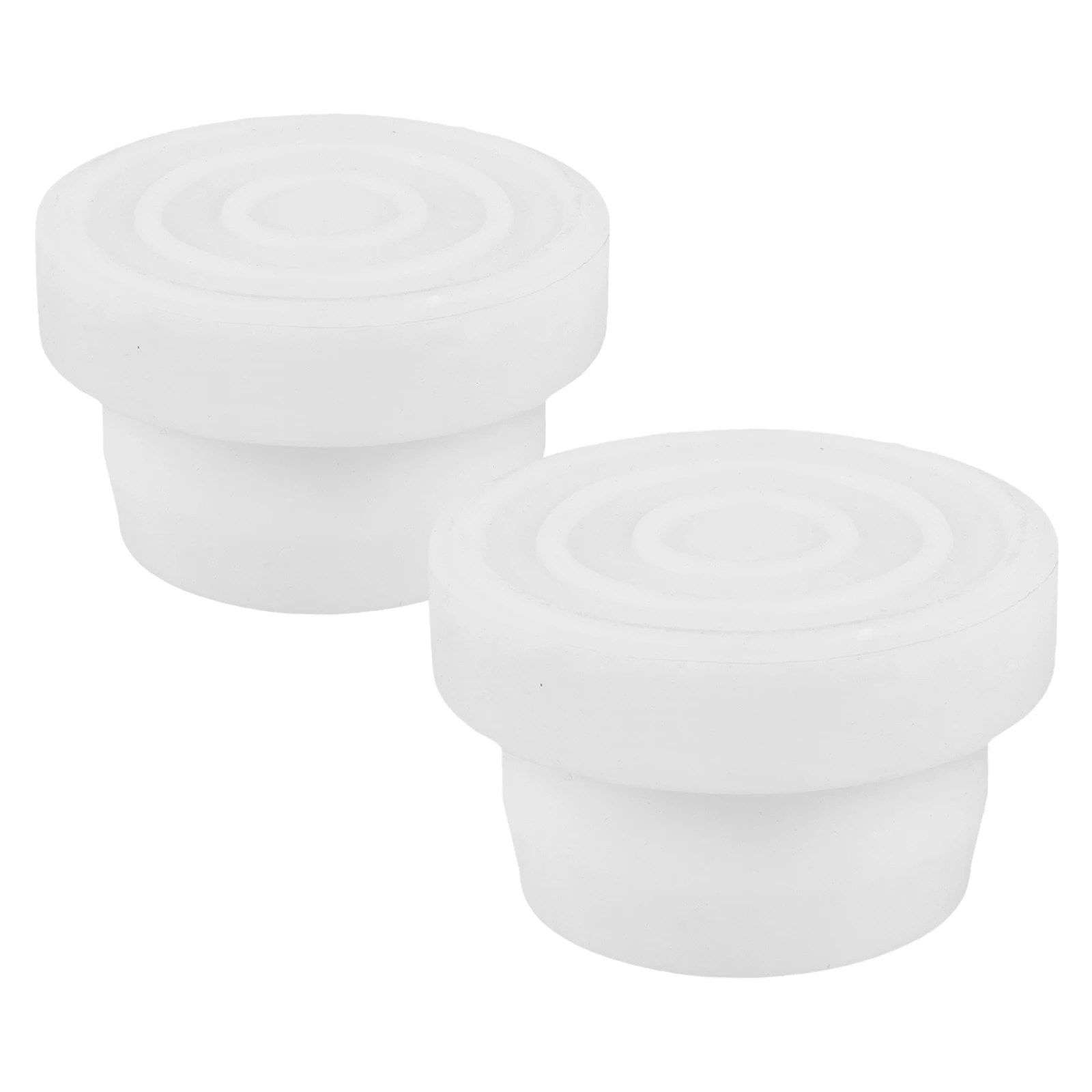 

2 Pcs Pool Ladder Bumper Caps Stair Step Rubber Plugs for Inground Swimming Pools Parts Accessories White Color