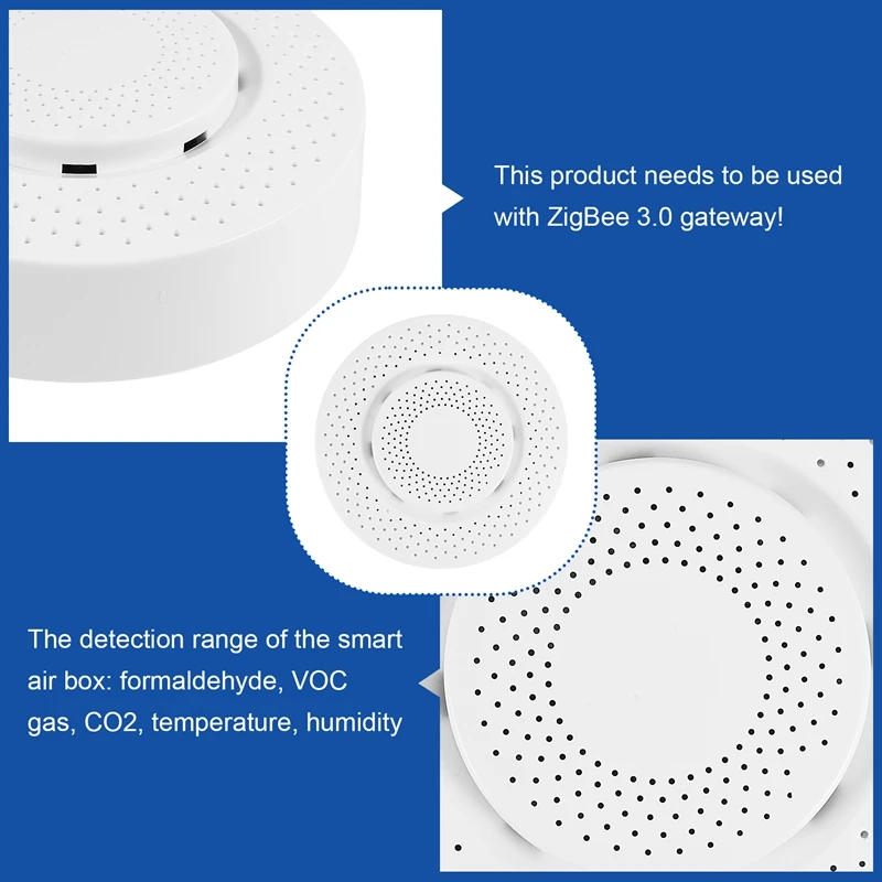 Zigbee Tuya 3.0 Air Quality Monitor Air Housekeeper 5 In 1 Formaldehyde VOC Co2 Temperature Humidity Detector Sensor