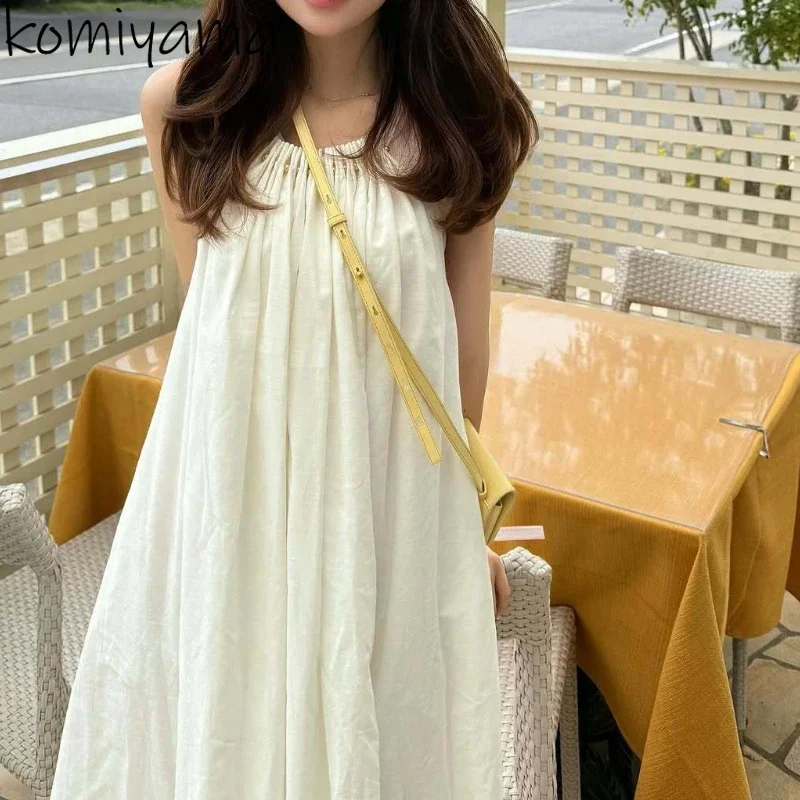 

Open Back Jumpsuit Woman Japan Pleated Jumpsuits New Loose Casual Combinaison Femme Elegant Temperament Ropa Mujer Monos Largos