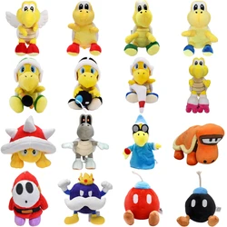 Kawaii Mario Bros Koopa Rolla Troopa Turtle Soft Plush Toys Armad Dry Bones Kamek King Bob-omb Shy Guy Peluche Dolls Gifts Kids