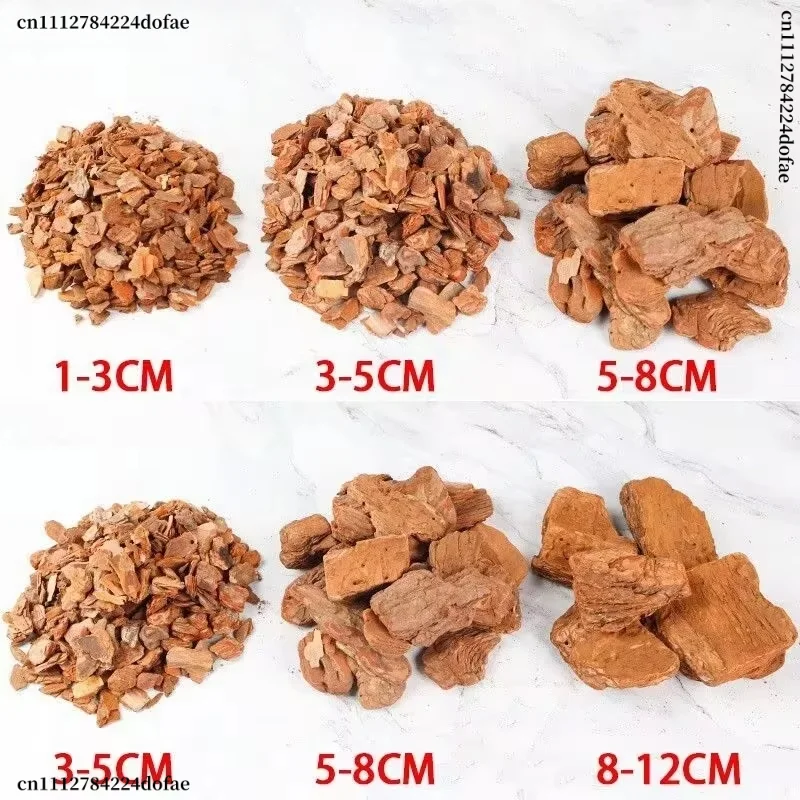 Non-Toxic Organic Fermented Pine Bark Mulch 500g Pine Nuggets Natural Soil Amendment For Home Potted Orchid Succulent Bonsai Blu