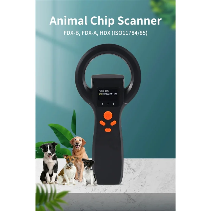 ABZZ-동물 태그 리더 USB 및 BT 애완 동물 마이크로 칩 스캐너 134.2Khz RFID 동물 리더 134.2Khz RFID 동물 리더 마이크로 칩 스캔