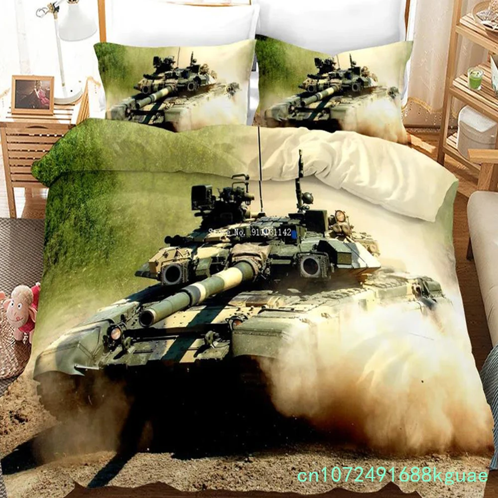Tank Race Bedding Set Deluxe Home Textile Single Double King Queen Bedding Set Modern Down Quilt Cover And Pillowcase