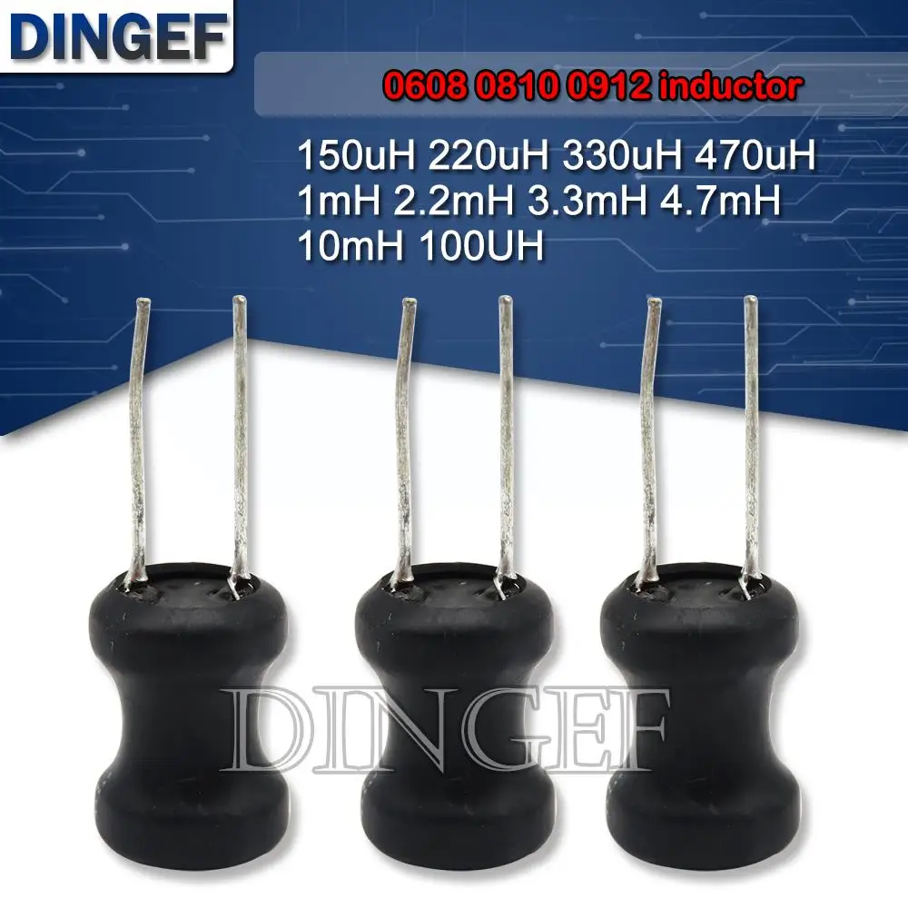 10PCS 0406 0608 0810 0912 1016 Cewka indukcyjna DIP 150uH 220uH 330uH 470uH 1mH 2.2mH 3.3mH 4.7mH 10mH 100UH