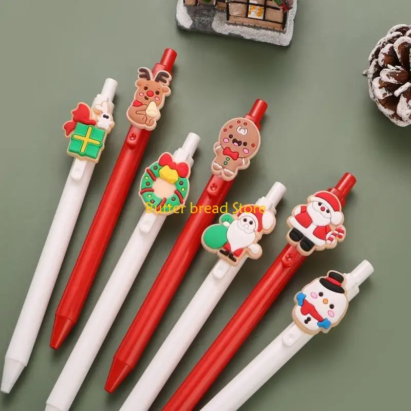 

W89C 5/10 шт. нейтральная ручка Santa Gel Pen Pen Рождественская канцелярская ручка
