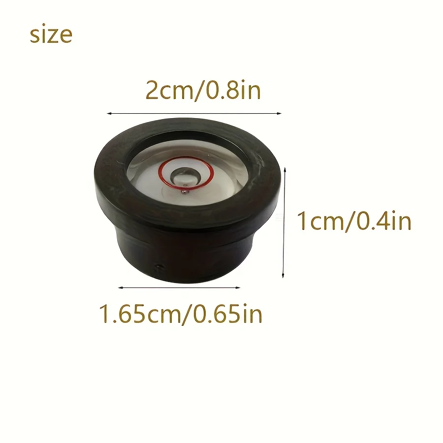 3 uds (20Mm x 10mm) Mini nivel de burbuja redondo nivel de precisión nivel integrado burbuja-tipo de ajuste a presión herramienta de medición accesorios de nivel