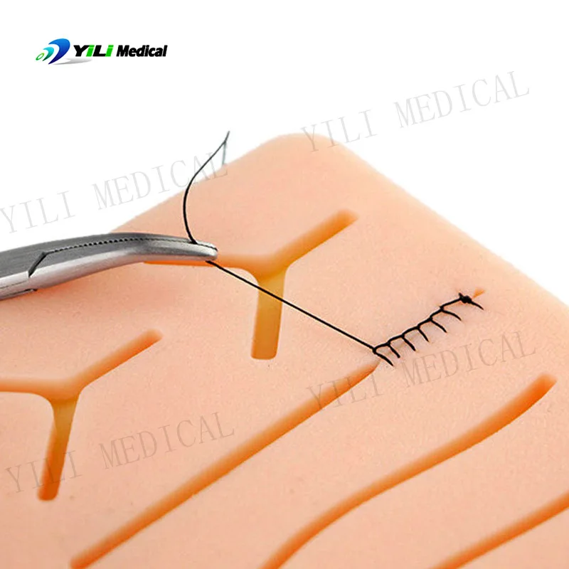Teaching Surgical Suture Kit Medical Student Practice Anatomy Kit Simulation Silicone Suture Practice Mat