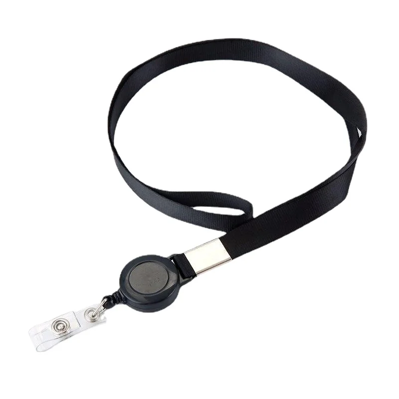 

1pc Retractable Neck Strap ID Badge Holder Lanyard for Staff Workers Nurse Pass Work Employee's Card Cover Case Sleeve Lanyards