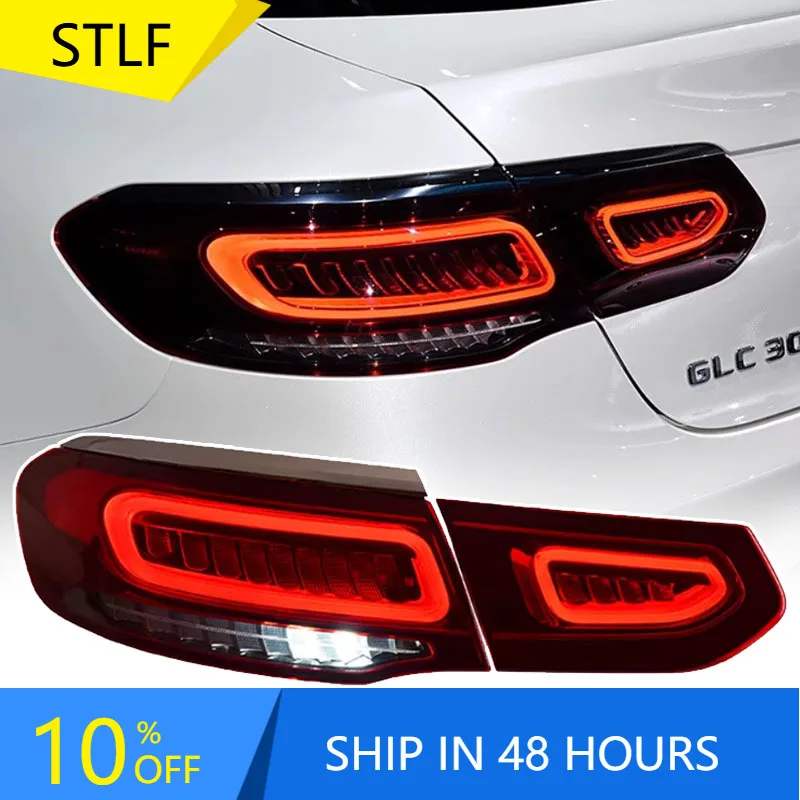 

STLFHigh Quality LED Rear Lights Rear Lamp X253 W253Tail Light for Mercedes Benz GLC 200 260 300Coupe 2016-2019 Upgrade Taillamp