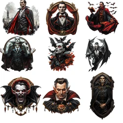Dracula of the Vampire Iron On Patch dtf transfers ready to press Heat Transfer Printing  On Clothes Iron on transfer