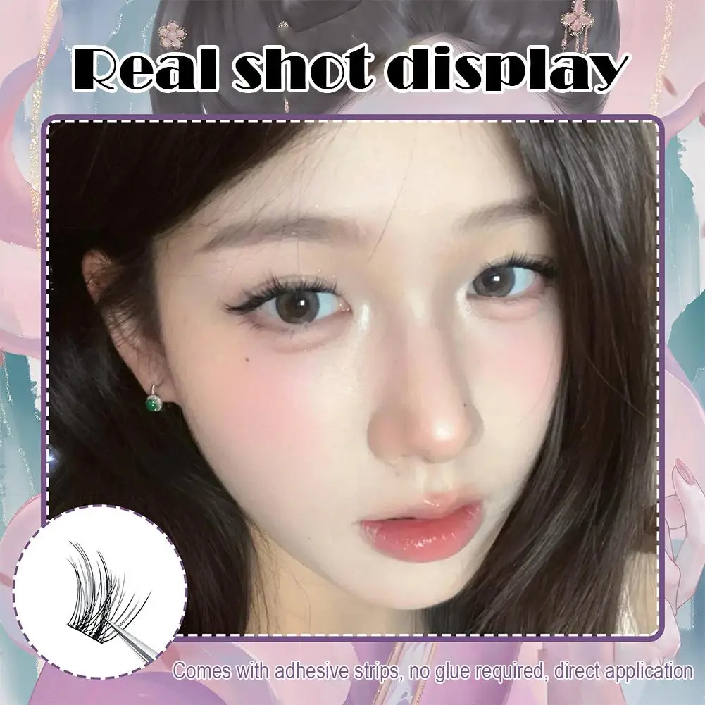 False Eyelashes Chinese Style Fox Nine Tailed Fox Slanted Flying Eyes Segmented Cluster Natural Tool Single Beauty Z4K1