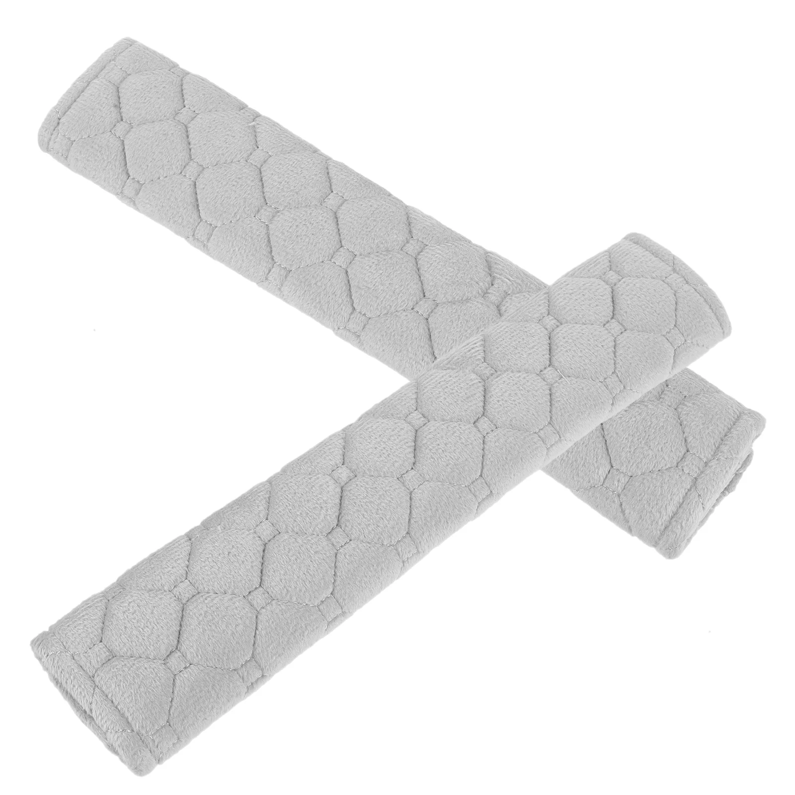 

2pcs Car Seat Shoulder Pads Soft Polyester Relieves Pressure Smoke GreyComfortable Driving Auto Accessories