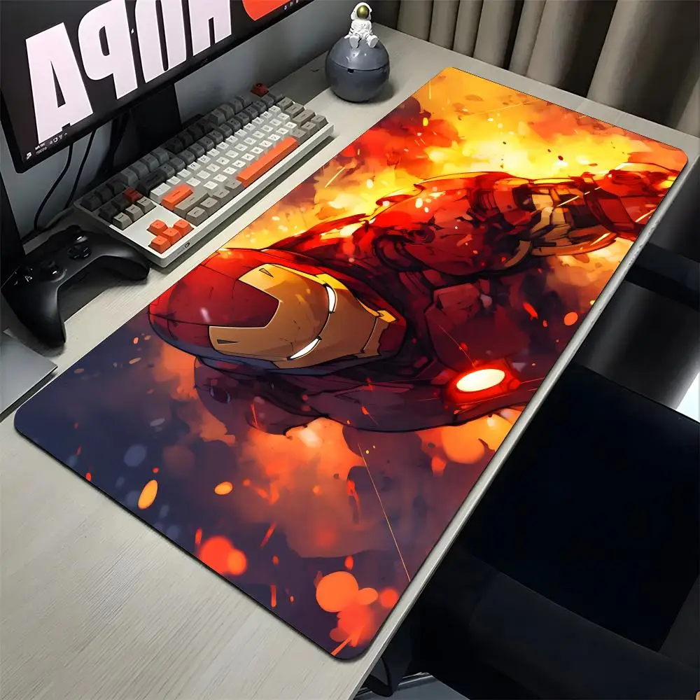 MINISO-Anime Characters Iron Man Mouse Pad Gaming Mousepad Abstract Large 900x400x5mm PC Desk