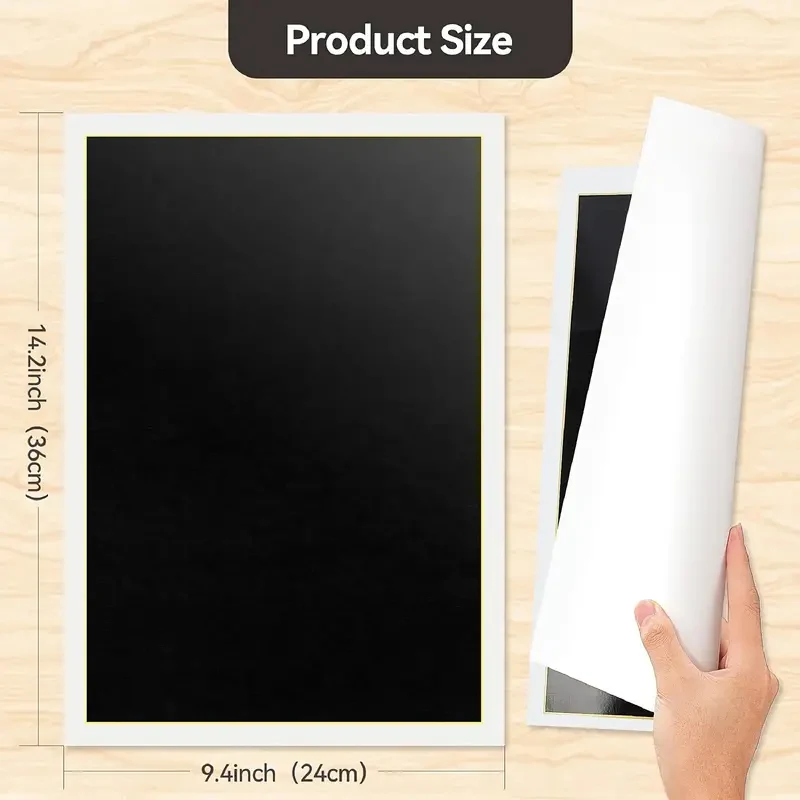 Grande Formato Laser Engraving Marcação Papel, Material de Alta Qualidade para Vidro Metal Cerâmica, Artesanato DIY, 14.2 "x 9.4" Blac, 5pcs