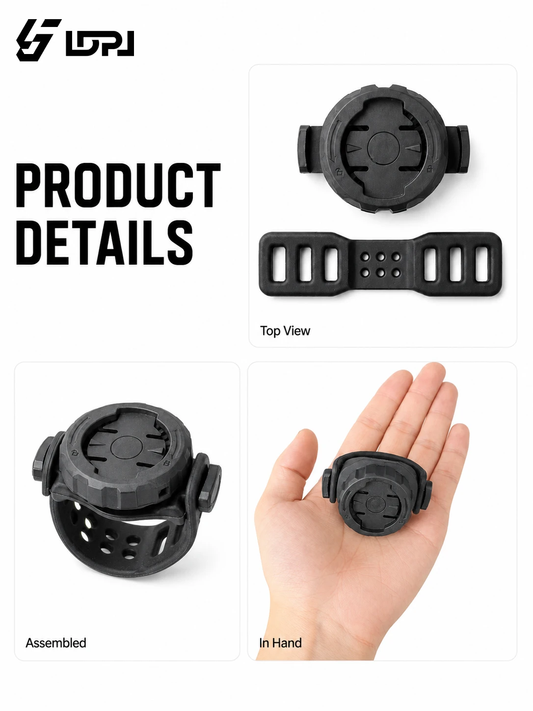LDPJ Garmin Fahrrad-Lenkercomputerhalterung 360° ° Drehbarer Fahrradcomputer-Halter Schnellverschluss MTB Stoppuhr-Ständer – Detail 4