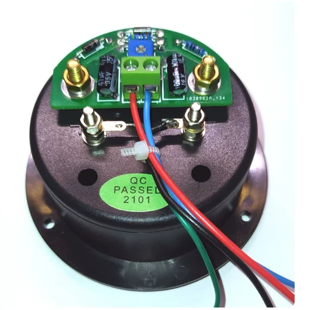 Vintage SD-65 Round Pointer VU Meter, Yellow Backlight Level & Voltage Gauge for Audio DIY with Customizable Blue Backlight