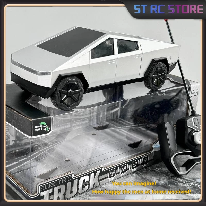 In Stock Tesla Rc Off-Road Wagon Remote Control Car Simulation Off-Road Pickup Truck Model Children'S Electric Toy Birthday Gift