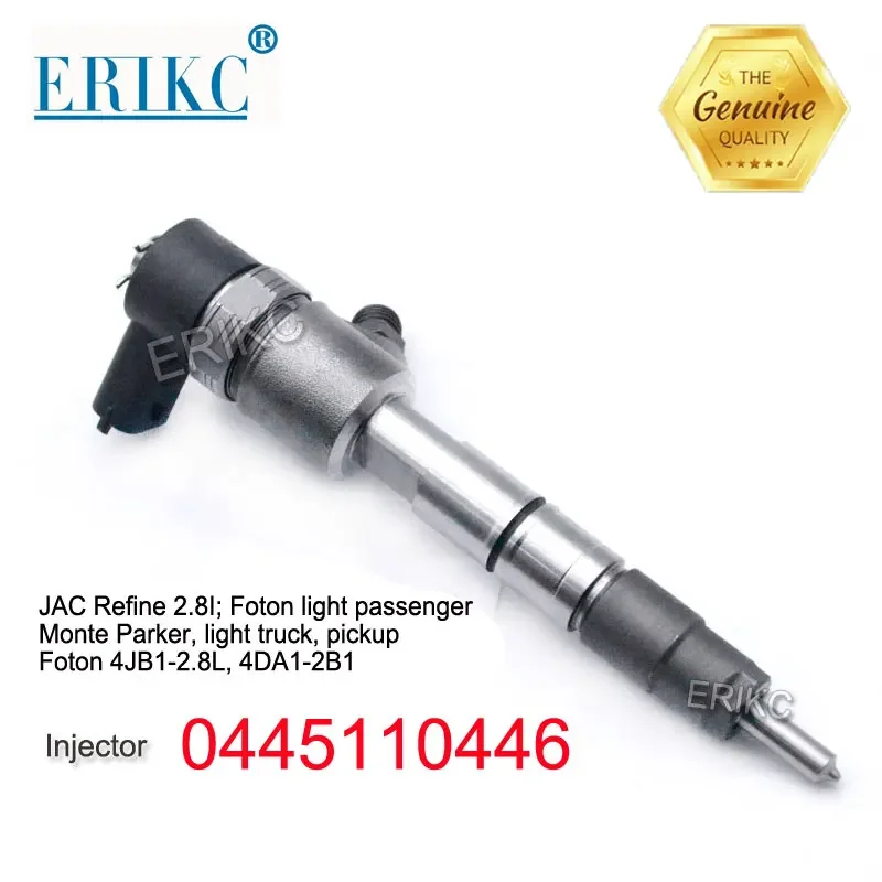 

ERIKC 0 445 110 446 Common Rail Injectors 0445110446 Diesel Fuel Injection Nozzle 0445 110 446 for JAC Foton