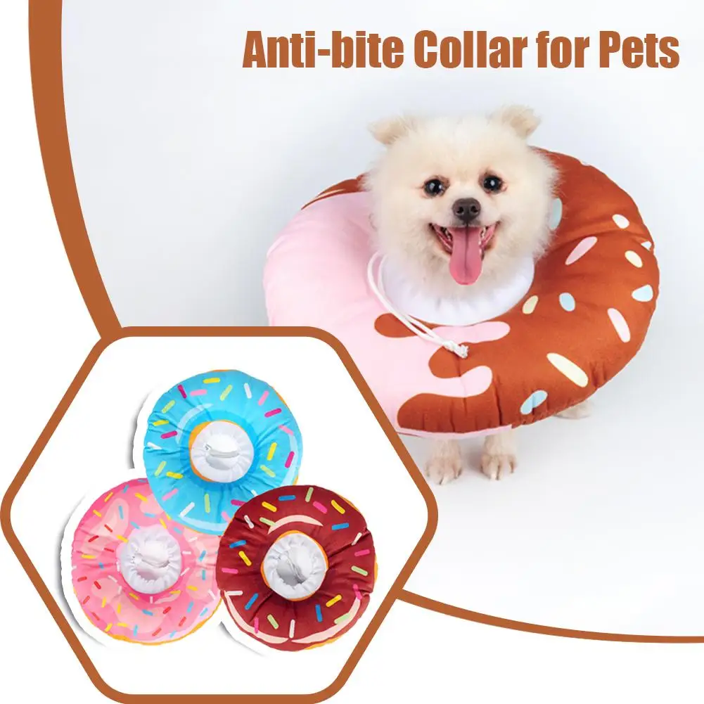 Pet Cat Collar Dog Doughnut Neck Cone Recovery Collar For Anti-Bite Lick Surgery Wound Healing Protective Pet Supply Donut U2M4