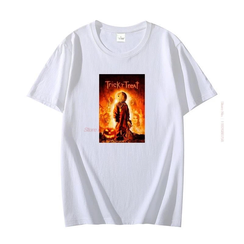 Trick r treat movie poster Funny graphic t shirts men's short sleeve t-shirt Summer Cotton Harajuku Streetwear mens clothes