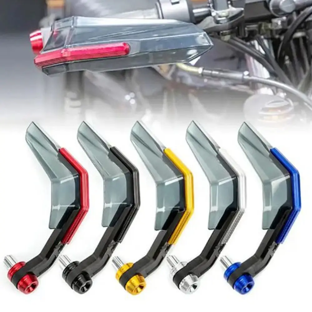 Shield Shape Motorcycle Brake Hand Guard Windproof Aluminum Alloy Brake Lever Guard ABS Plastic 7 Colors Handlebar Protectors