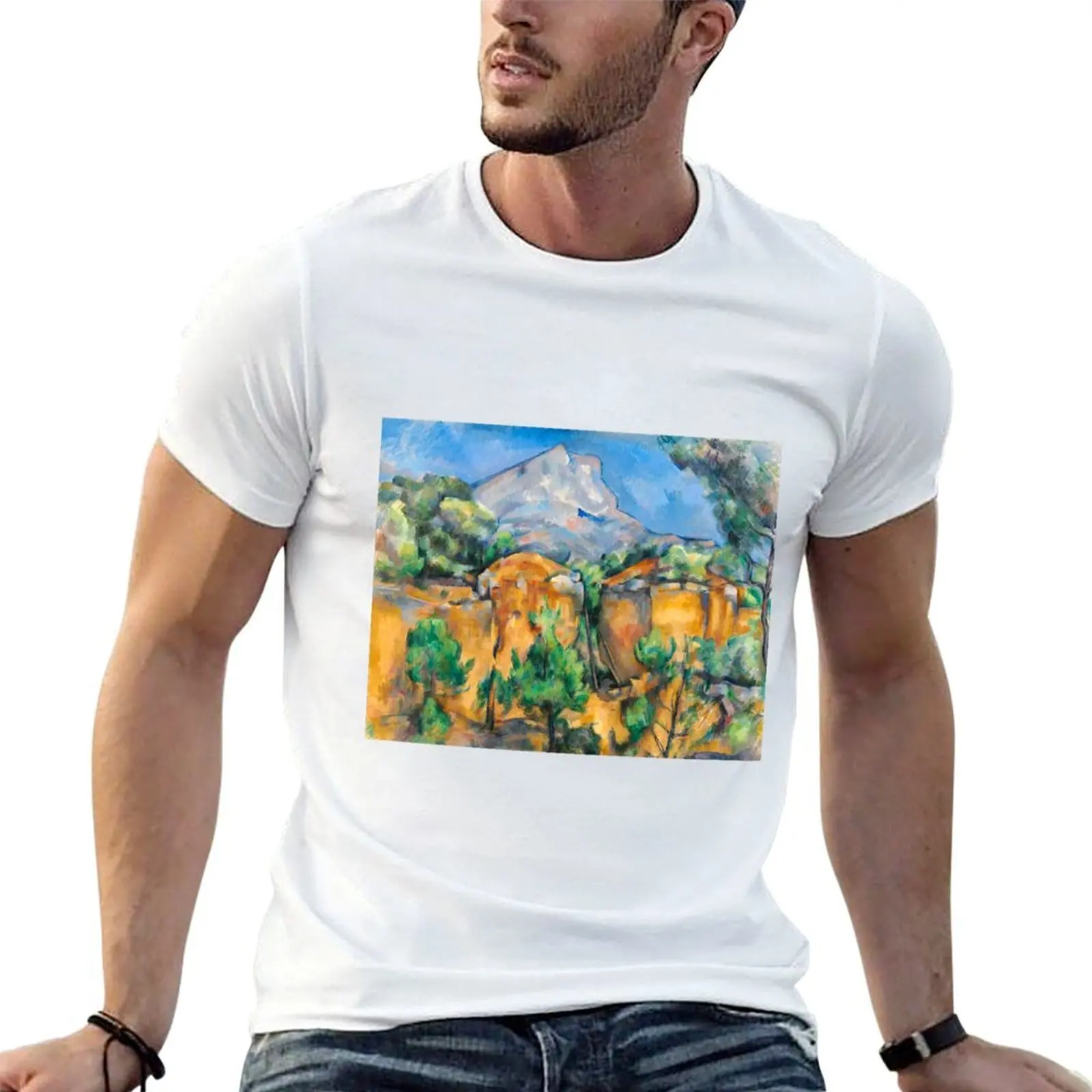 سيزان تي بواسطة رجل فاخر لبول رجل القمصان مصمم تي شيرت قمصان ضئيلة قميص سانت فيكتوري مونت تي شيرت