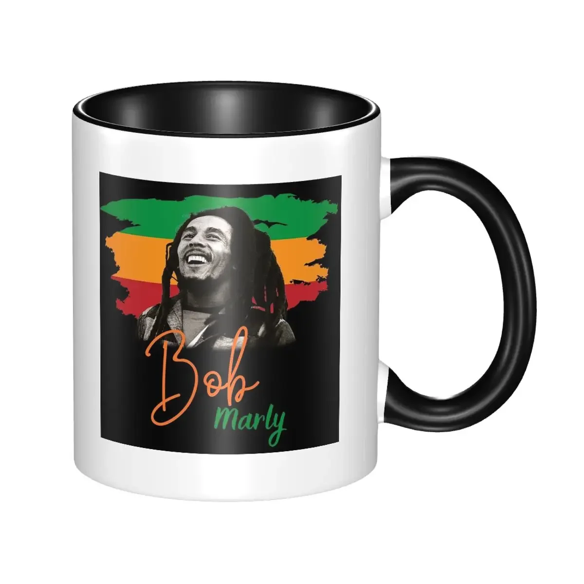 Jamaica Reggae Music Bob Marley Mug Funny Ceramic Coffee Cups Tea Mugs Milk Cup Drinkware Gifts for Woman Man