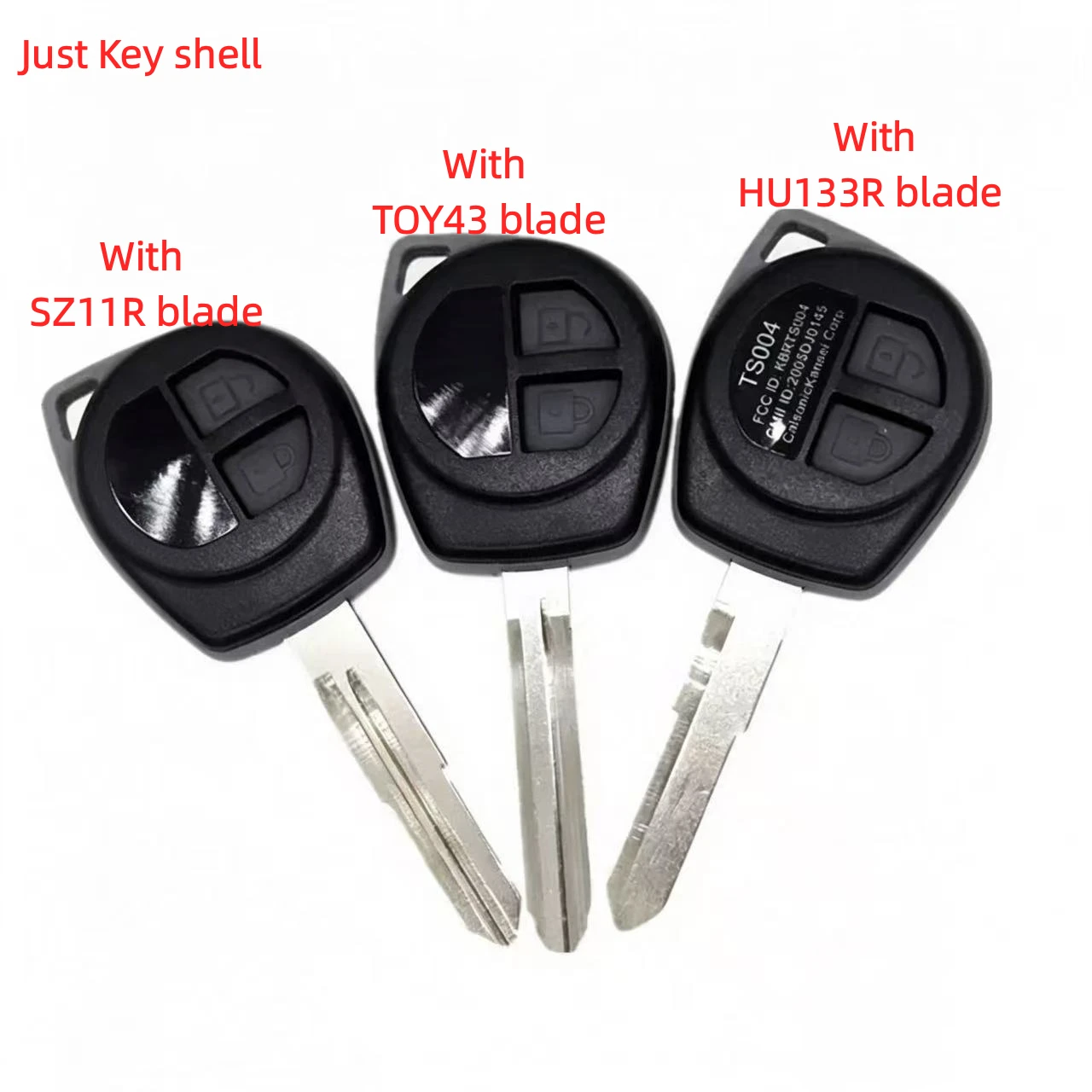 2 Buttons Replacement Remote Car Key Shell For Suzuki Vitara Swift Ignis SX4 Liana Grand HU133R/TOY43/SZ11R Blade Uncut Blank