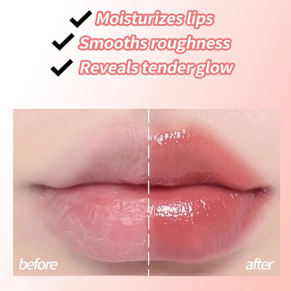 Roll-on óleo labial hidratante bálsamo labial líquido nutritivo óleo labial incolor transparente fruta óleo labial novo presente do dia dos namorados lábio