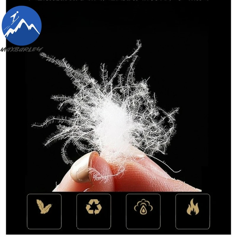 Maxbarley Mens Down Jacket Fashion Hooded Commute Office Thickened Warm Puffer Coat Luxury Travel Windproof Lightweight Parka