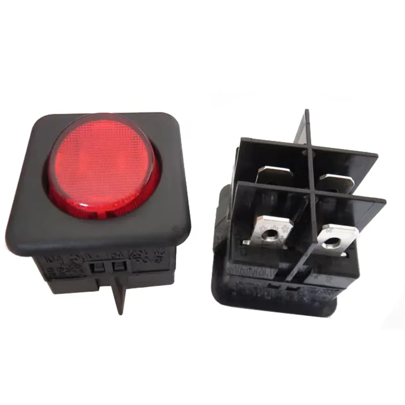 R13-104 Ship type switch 4 pin 2 speed with light 30*30mm warped power switch 10A250V