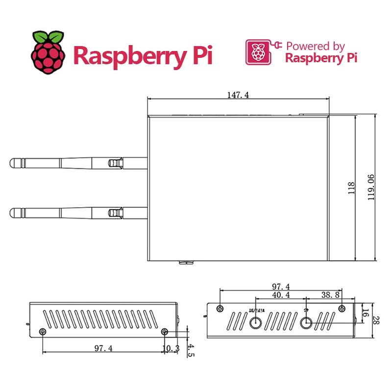 Imagem -06 - Edatec Cm4 Industrial Computer Carrier Board Baseado em Raspberry pi Cm4 Dual Ethernet Port Data Logger Broadcom-bcm2711