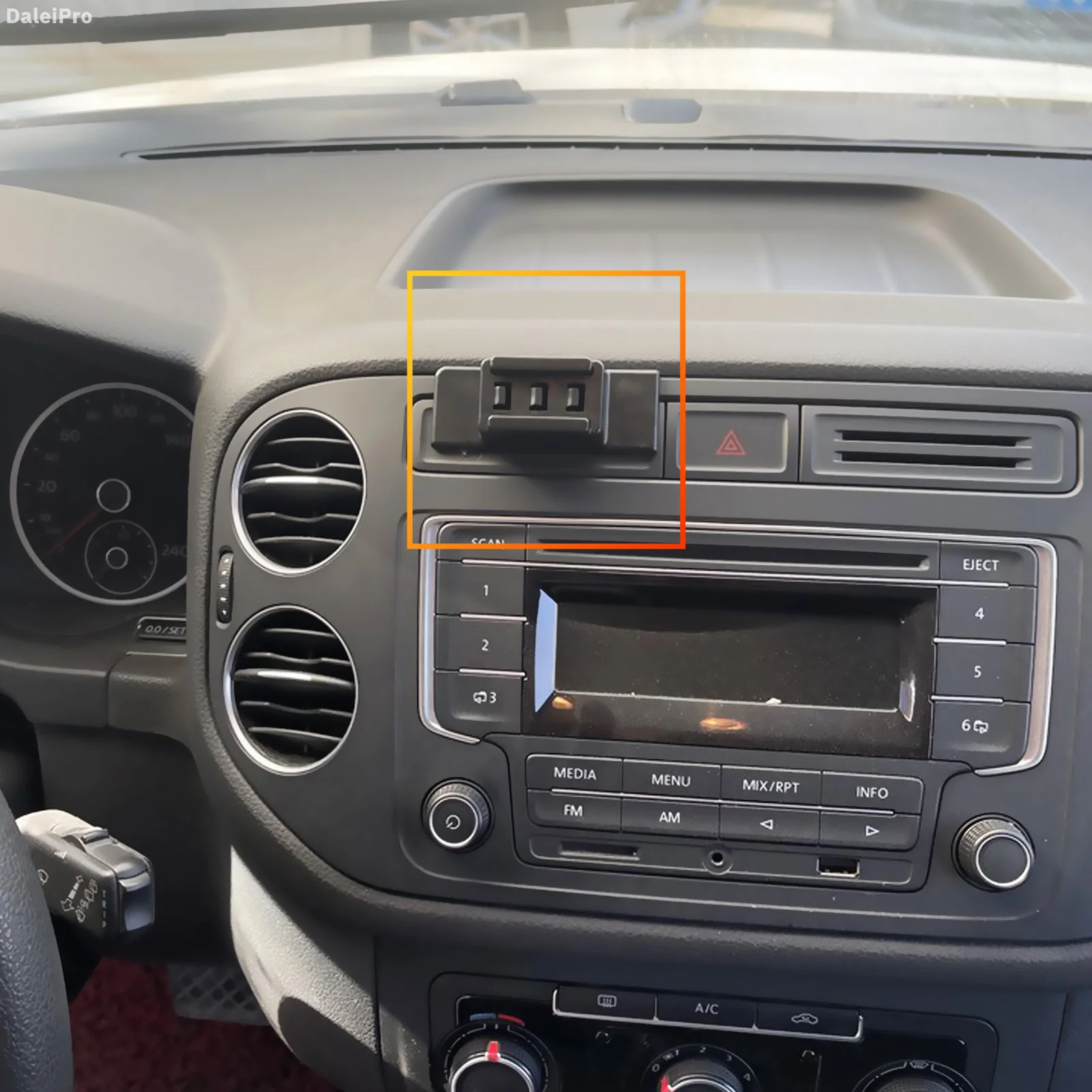 For VW Tiguan 5N MK1 2007 2008-2014 2015 2016 Phone Holder, 2-in-1 Phone Holder & Base Kit, OEM Clip-On Design Phone Mount Base