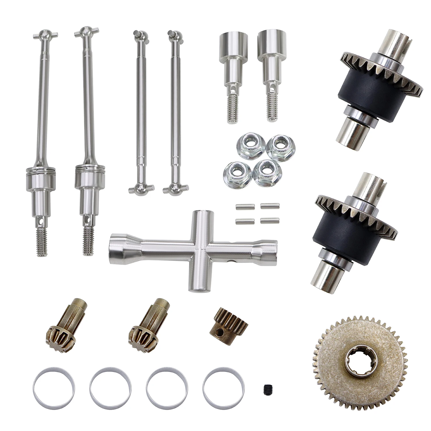 

Metal Differential and Gear Set CVD Shaft For SCY 16101 16102 16103 16201 Pro 1/16 Brushless RC Car Upgrades Parts Accessories