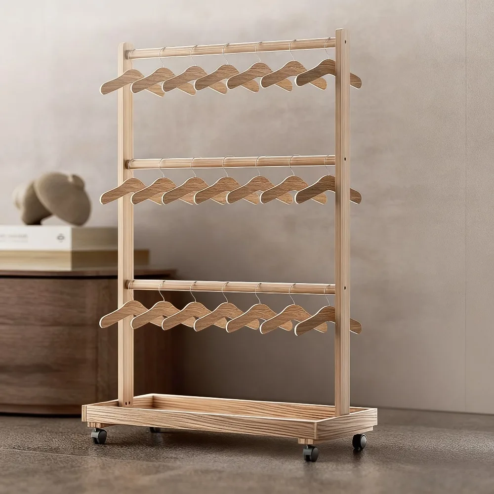 

Вешалки для собак из цельного дерева, многослойные вешалки для хранения одежды, прочная вешалка для одежды для домашних животных, стеллаж для хранения, дизайн шкива, аксессуары для собак